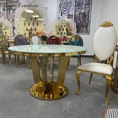 New Style Stainless Steel Round Wedding Table