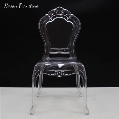 New Arrival PC Resin Clear Princess Chair