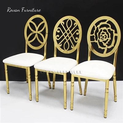 New Arrival Gold Iron Electroplated Wedding Chair