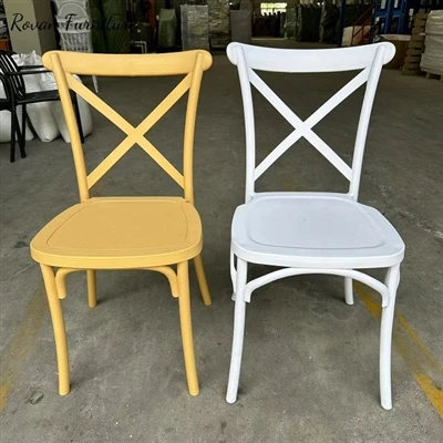 New Arrival Resin PP Cross Back Chair