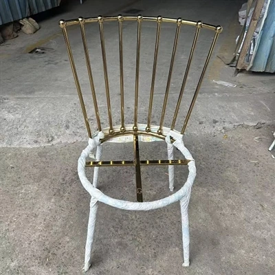 New Arrival Iron Electroplate Gold Wedding Party Chair