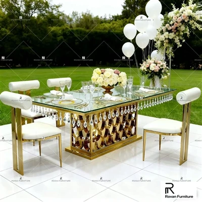 New Arrival Rectangular Luxury Wedding Table