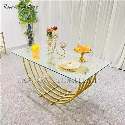 Arch Gold Stainless Steel Wedding Table