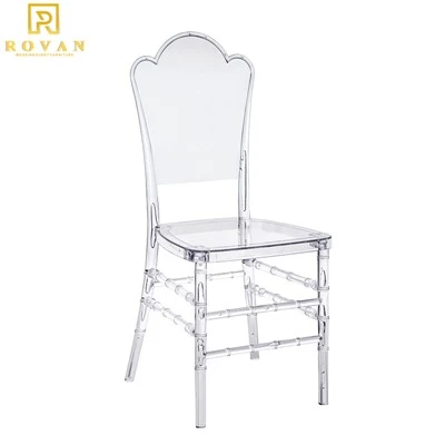 Clear Acrylic Resin Wave Back Cloud Back Wedding Chair