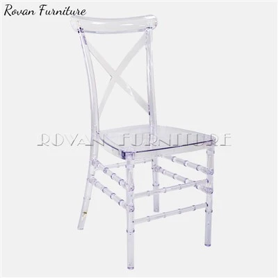 Clear Plastic Cross Back Wedding Chair