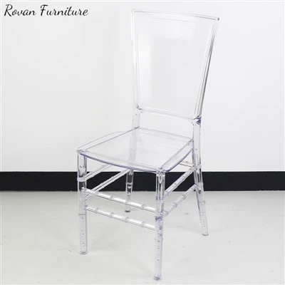 Clear Resin Square Back Event Chair