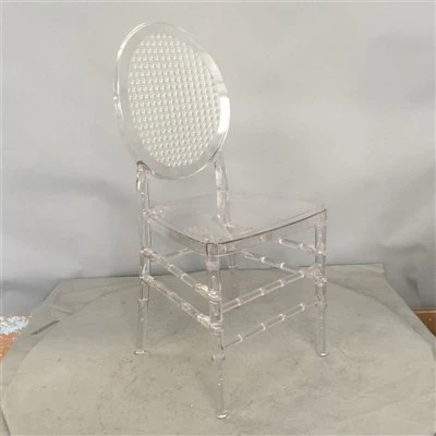 Clear Round Net Back Wedding Chair