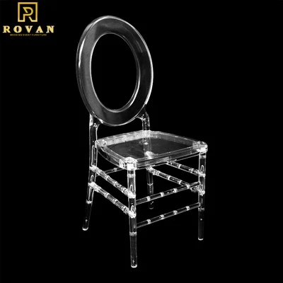 Clear Transparent Plastic O Back Wedding Chair