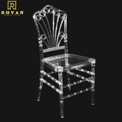 Clear Transparent Resin PC Plastic Wedding Chair