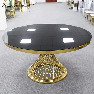 Glass Top Round Wedding Table