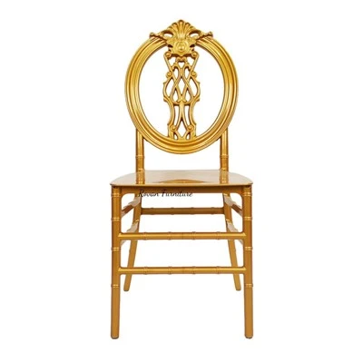 Glossy Pp Resin Gold Wedding Chair