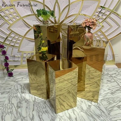 Gold Acrylic Flower Stand