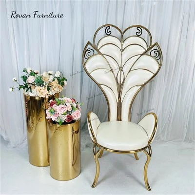 Gold Stainless Steel Bridal Wedding Chair