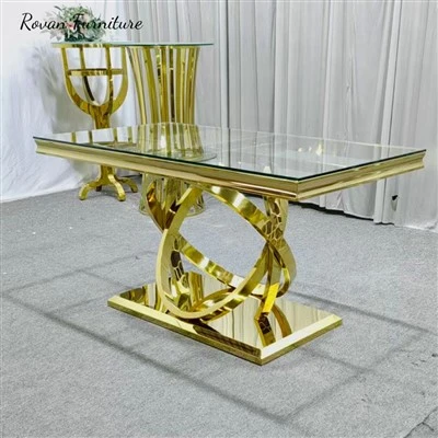 Gold Wedding Bride And Groom Table