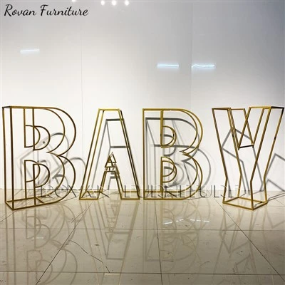Stainless Steel Party Baby Letter Backdrop