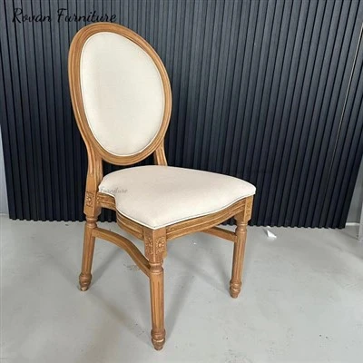 PP Resin Wood Grain Finish Louis Chair