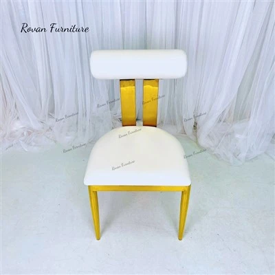 Luxury Detachable Backrest Stainless Steel Wedding Chair