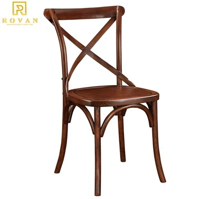 Natural Oak Cross Back Outdoor Dining Chairs