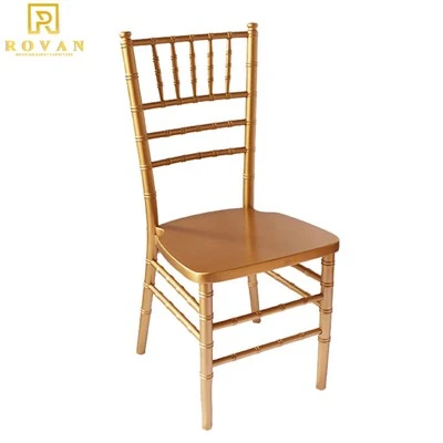 Natural Wood Gold Chiavari Chairs