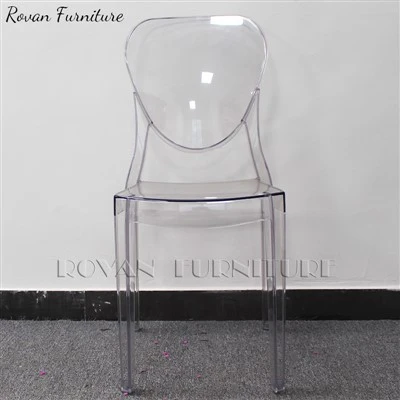 Plastic Clear Heart Wedding Chair