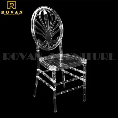 Resin Transparent Plastic Flower Wedding Chair