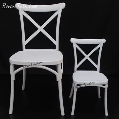 Resin Used Cross Back Chairs White