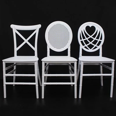 Stackable Event White Resin Chiavari Chairs