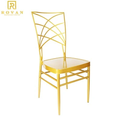 Stackable Iron Chameleon Gold Banquet Wedding Chair