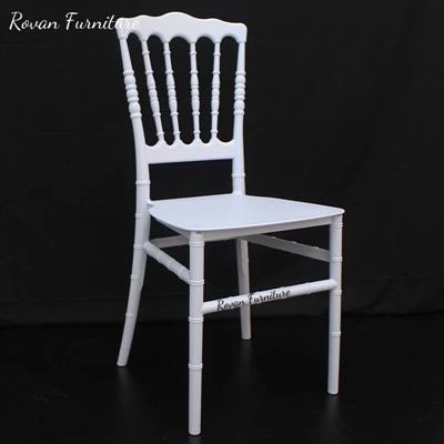 Stackable White Resin Napoleon Chair