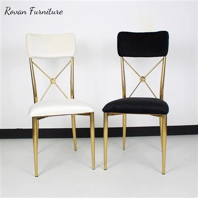 Stainless Steel Cross Back Chair