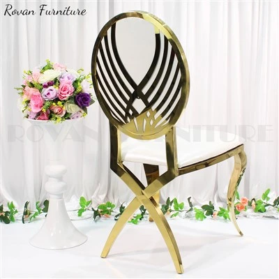 Stainless Steel Gold Cross X-leg Wedding Chair
