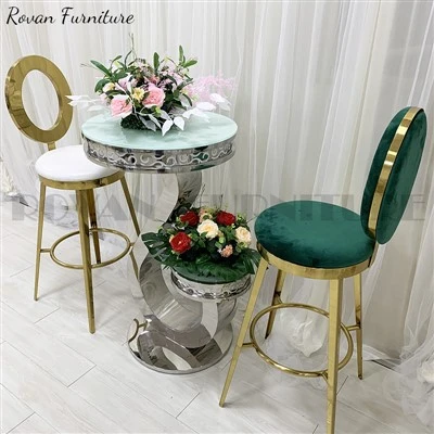 Stainless Steel O Back Bar Chair