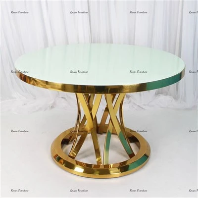 Stainless Steel Luxury Round Dining Table