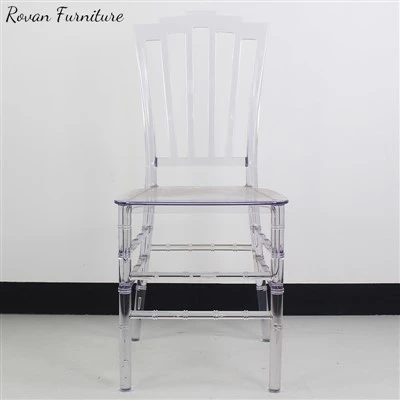 Transparent Plastic Vertical Strips Wedding Chair
