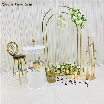 Wedding Gold Stainless Steel Arch Backdrop