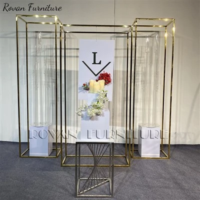 Wedding gold stainless steel backdrop set