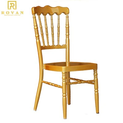 Wedding Iron Aluminum Banquet Dining Napoleon Chair