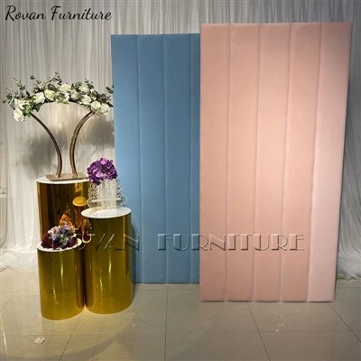 Wedding Rectangular Pvc Velvet Backdrop