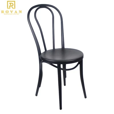 Wedding Vintage Black Metal Vienna Dining Chair