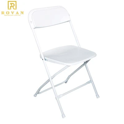 White Plastic Rental Outdoor Folding Party Chairs